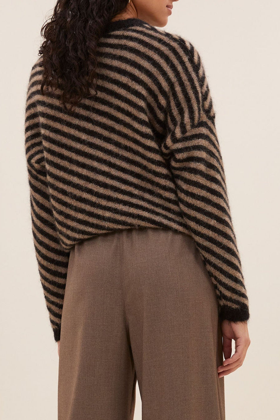 Diagonal Natural Pullover