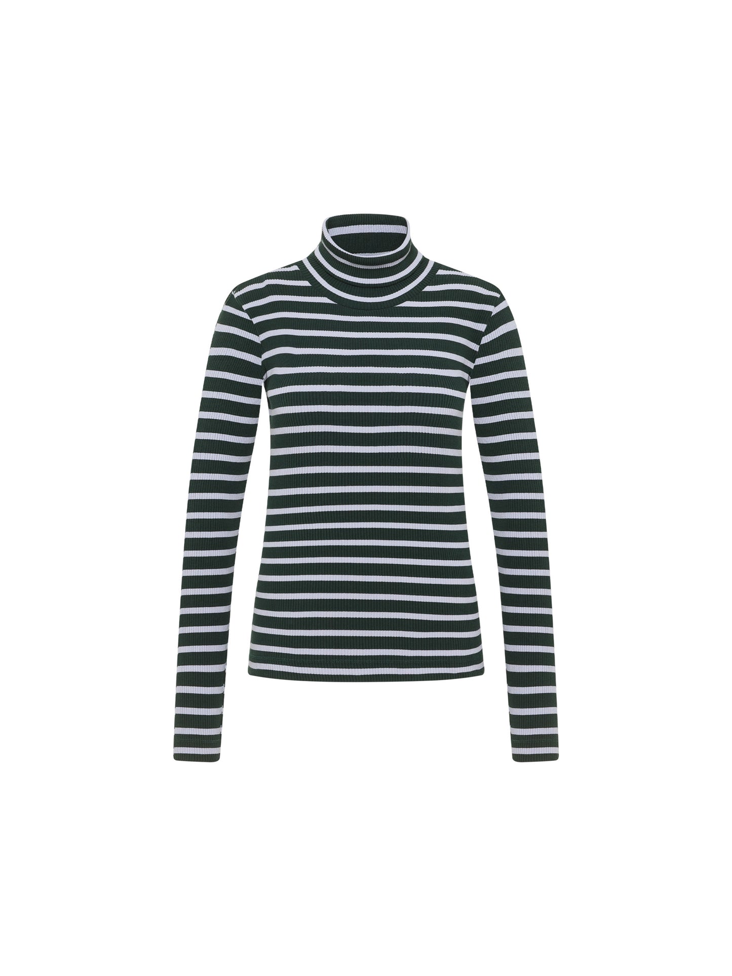 Streifen-Rollkragenshirt