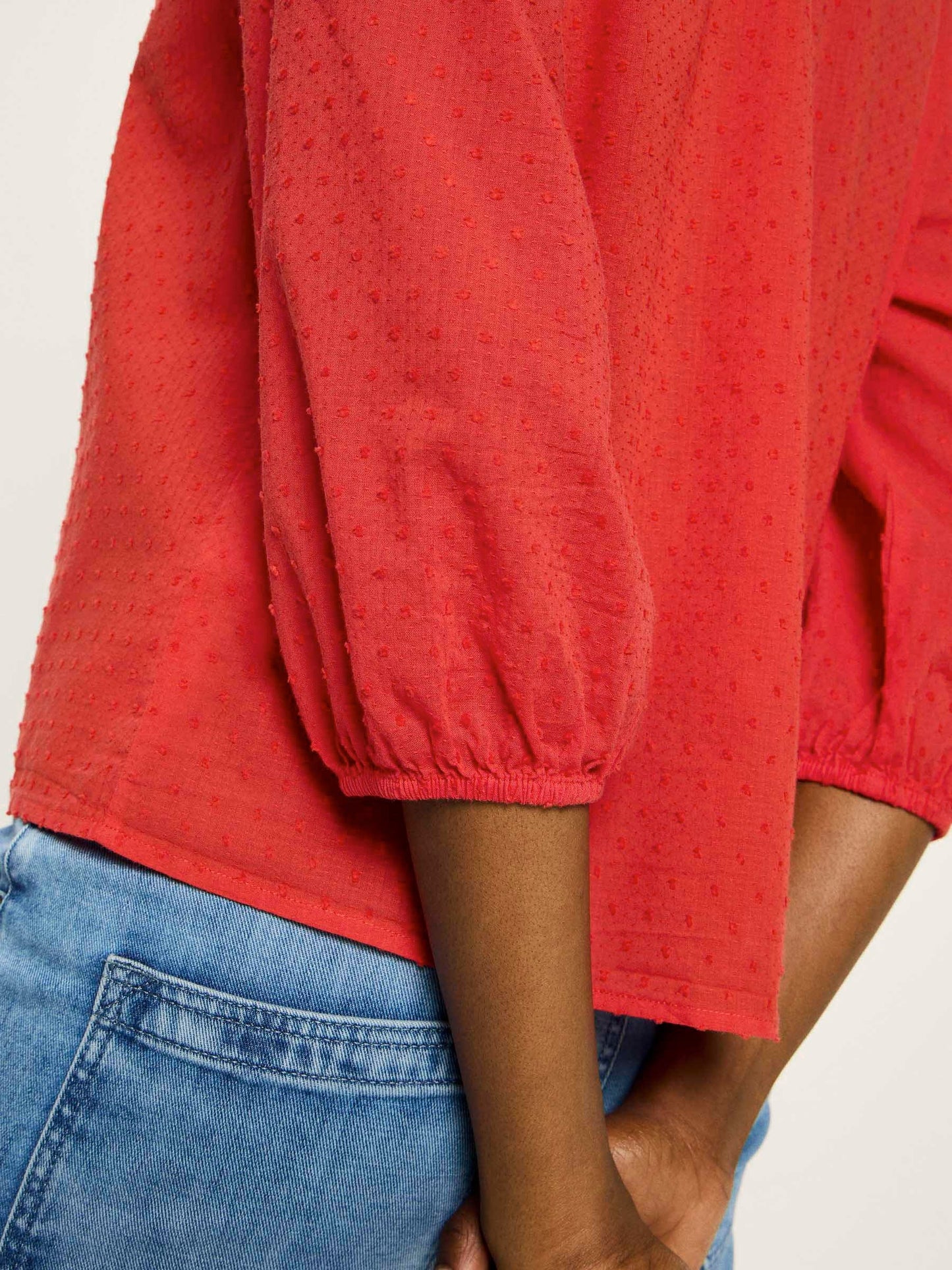 Strukturbluse 3/4