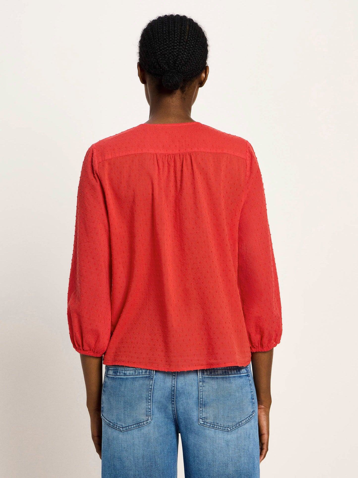 Strukturbluse 3/4
