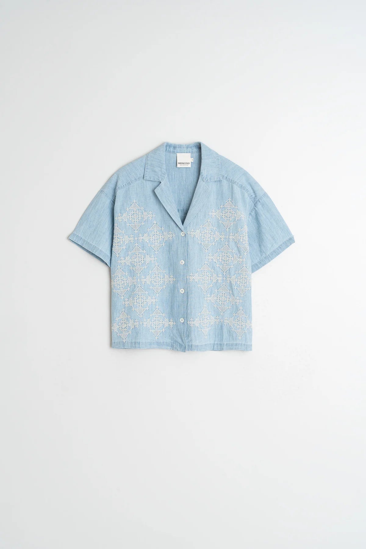 Embroidered Denim Shirt