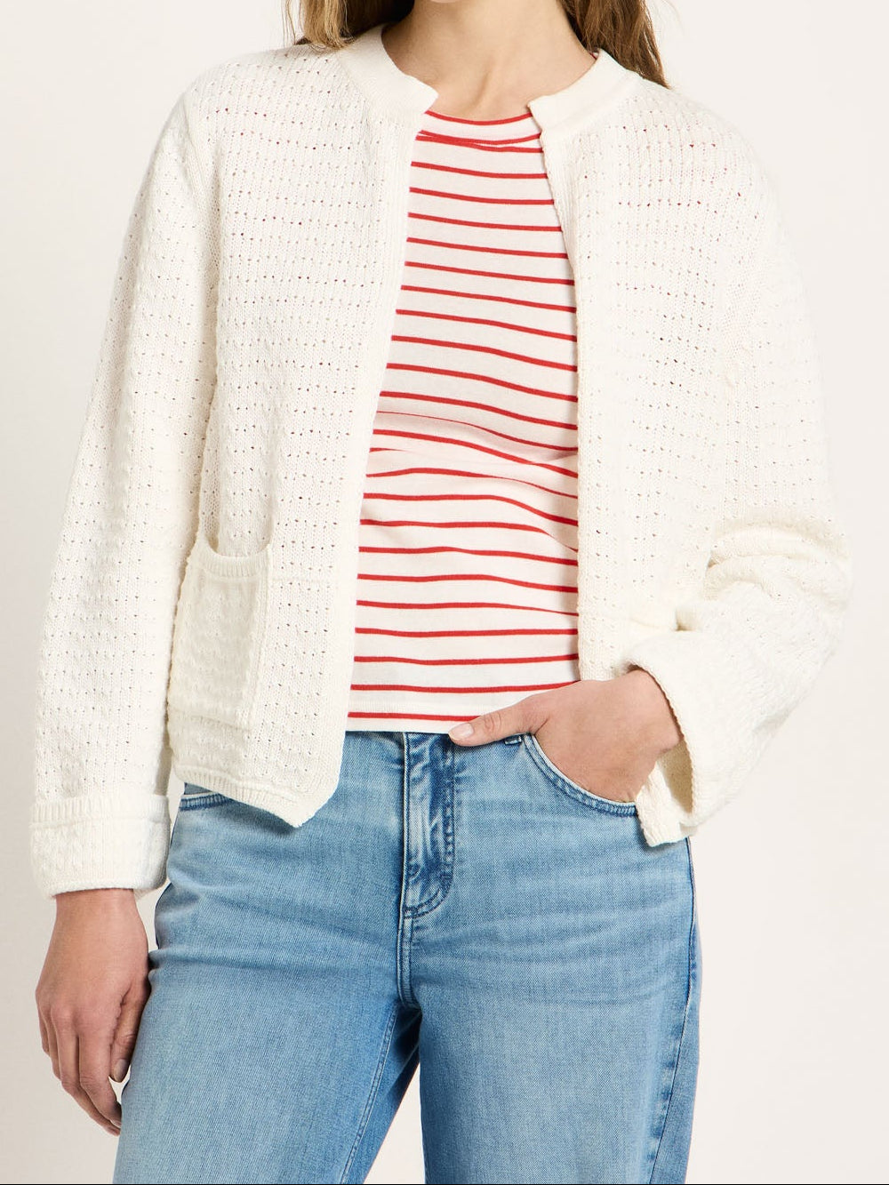 Strickjacke mit Struktur
