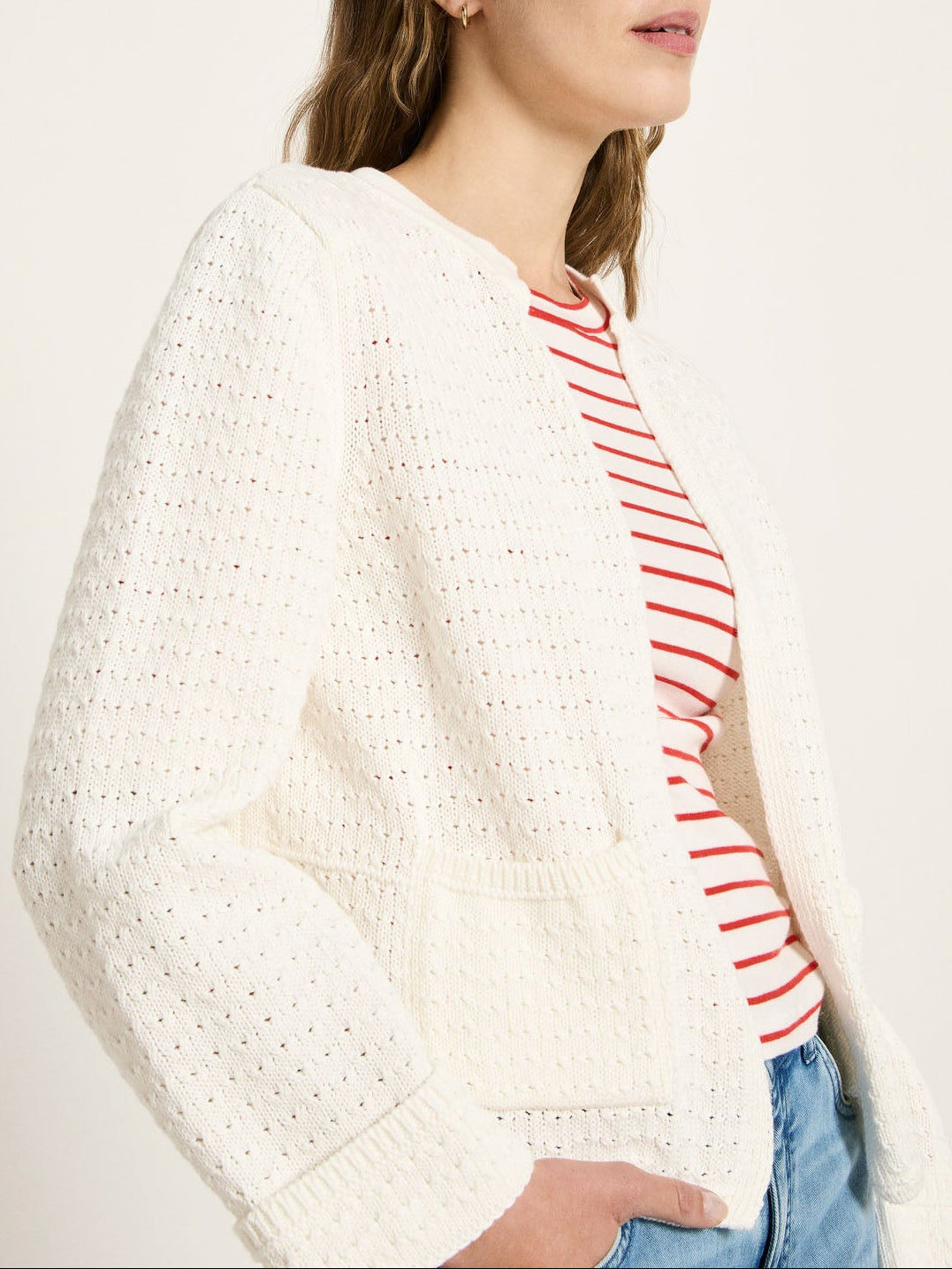 Strickjacke mit Struktur