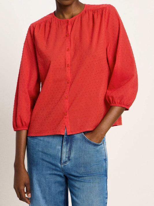Strukturbluse 3/4