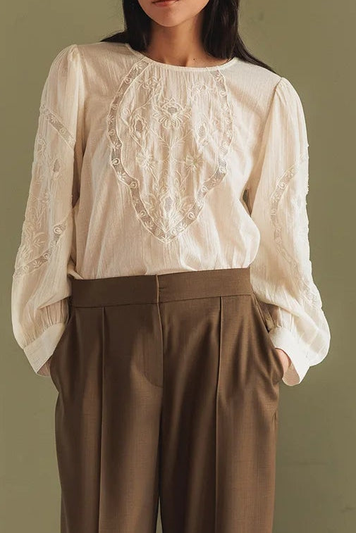 Romantic Embroidered Blouse